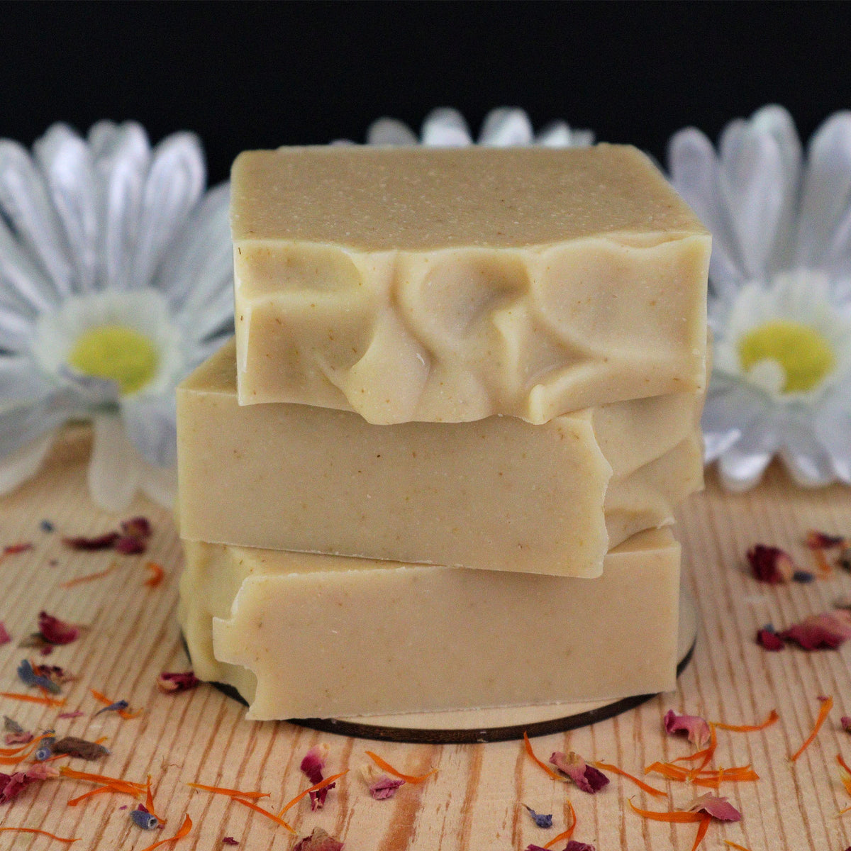 Infused Chamomile, Goat Milk, and Colloidal Oats Soap Bars - Unscented | Handmade Botanical Soap Bars
