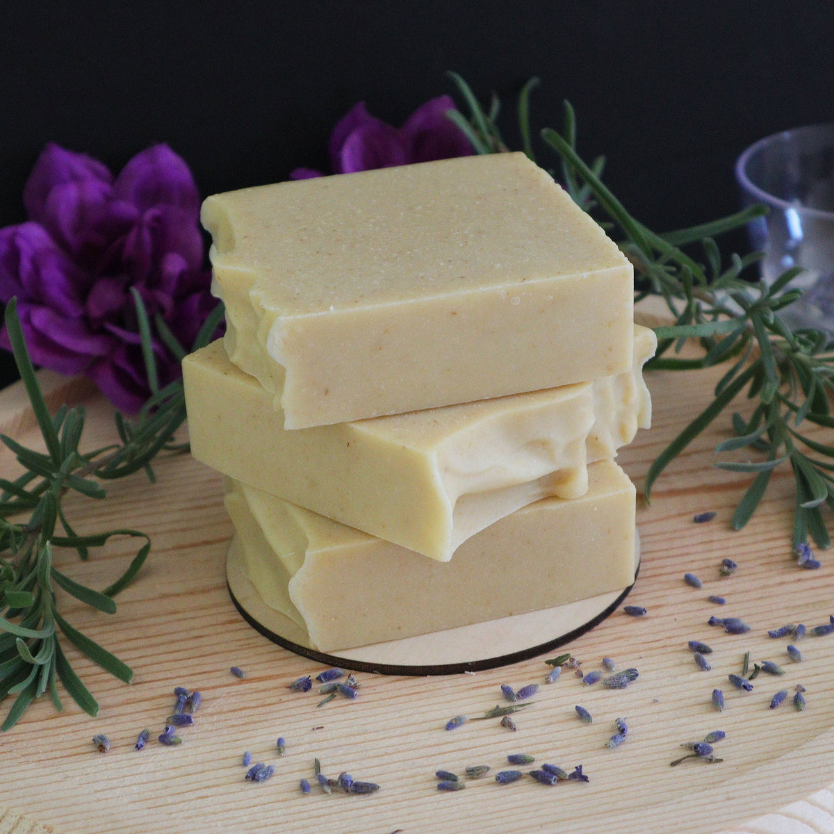 Lavender + Colloidal Oat + Goat Milk Body Soap - Fragrance-Free | Natural Handmade Bar Soaps