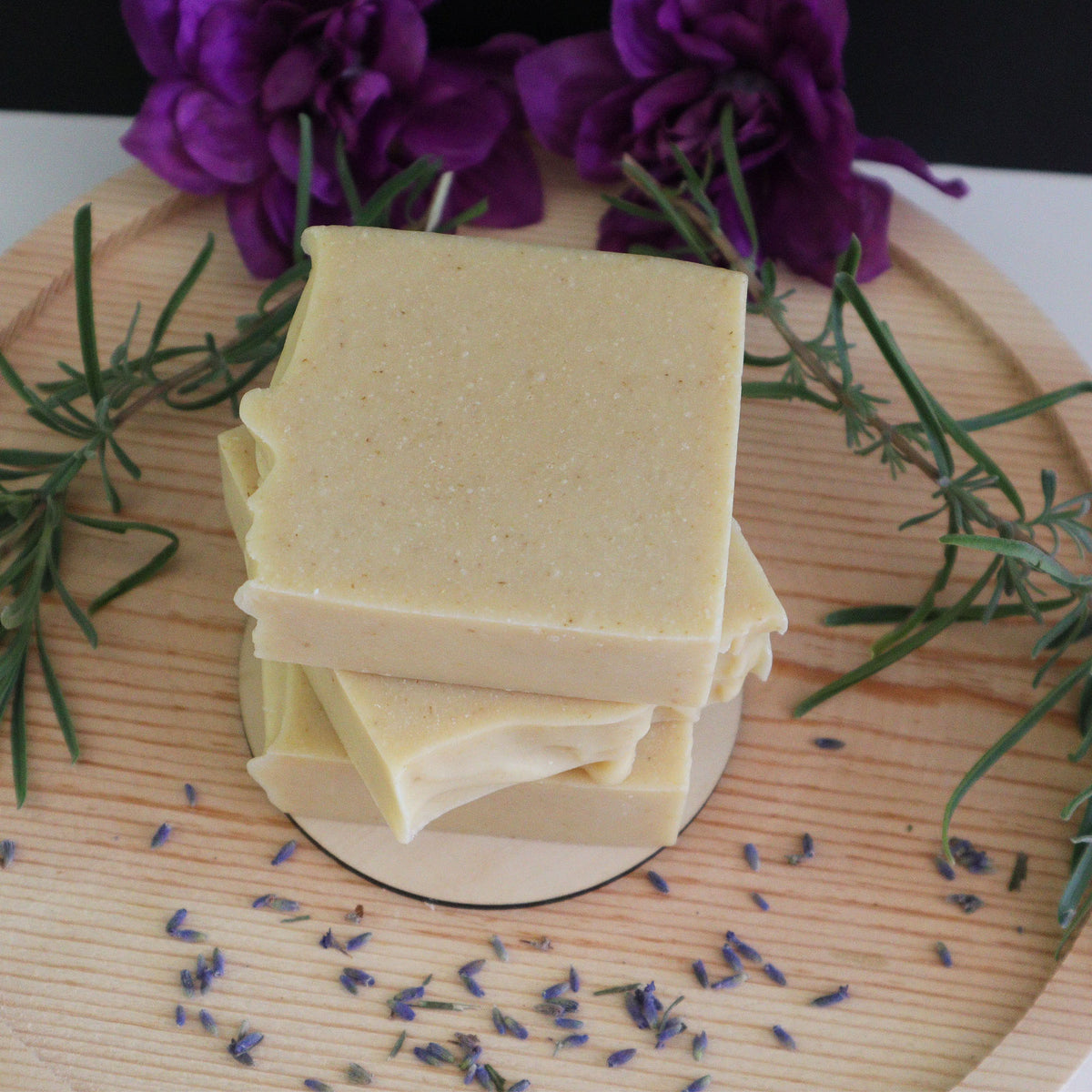 Lavender + Colloidal Oat + Goat Milk Body Soap - Fragrance-Free | Natural Handmade Bar Soaps