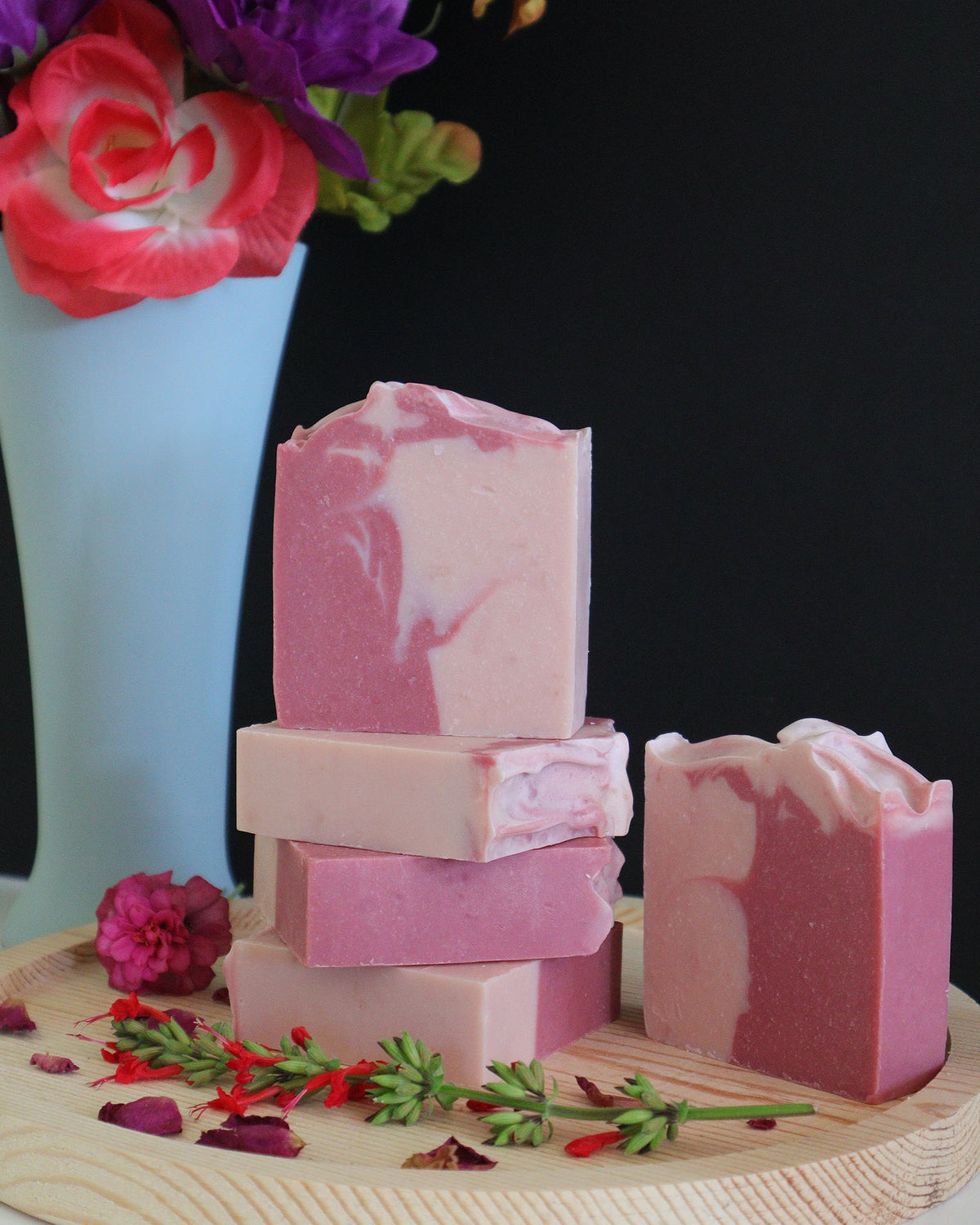 Peony Blush Bar Soaps | Pink and Rose Pink Artisan Soap | Pink Lovers Soap