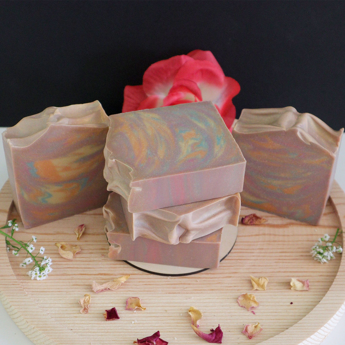 Rustic Rainbow Twirl Bar Soap | Artisan Body Bar Soaps