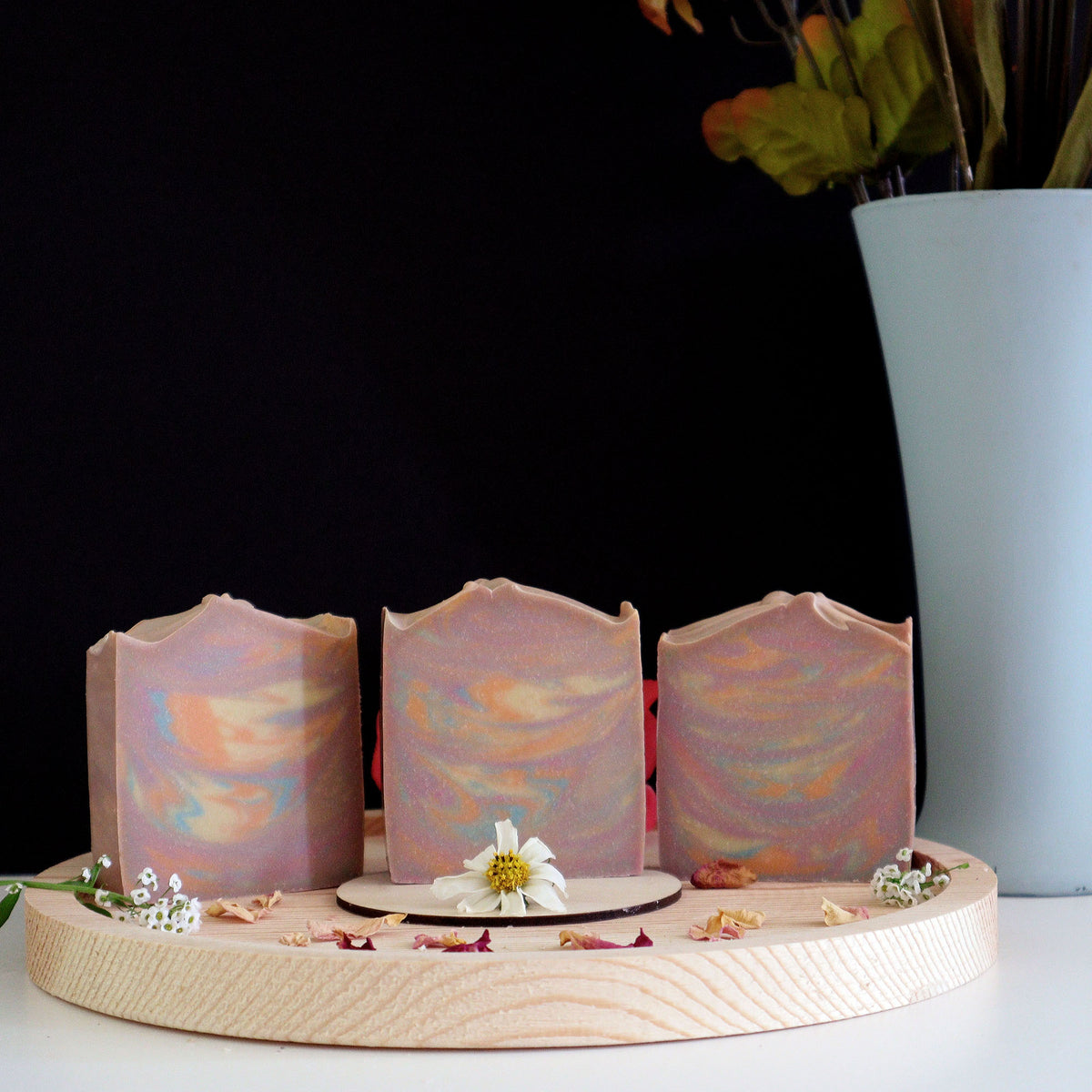 Rustic Rainbow Twirl Bar Soap | Artisan Body Bar Soaps
