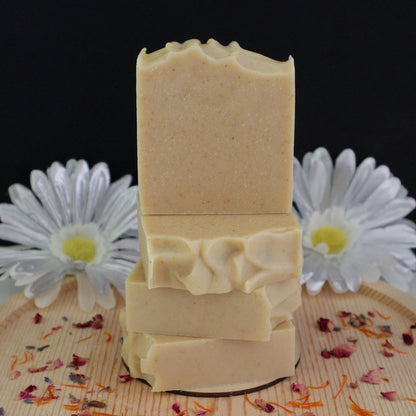 Infused Chamomile, Goat Milk, and Colloidal Oats Soap Bars - Unscented | Handmade Botanical Soap Bars