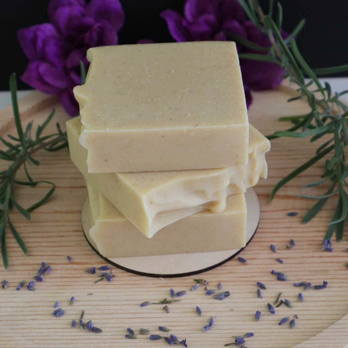 Lavender + Colloidal Oat + Goat Milk Body Soap - Fragrance-Free | Natural Handmade Bar Soaps