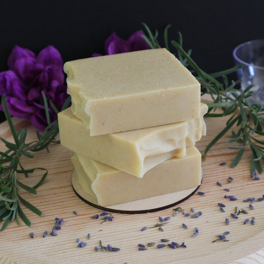 Lavender + Colloidal Oat + Goat Milk Body Soap - Fragrance-Free | Natural Handmade Bar Soaps