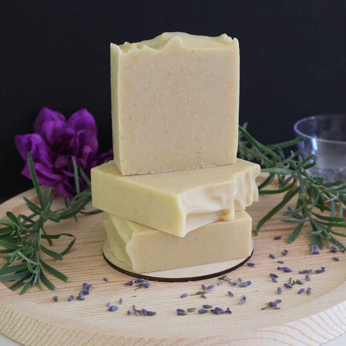 Lavender + Colloidal Oat + Goat Milk Body Soap - Fragrance-Free | Natural Handmade Bar Soaps