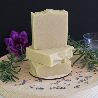 Lavender + Colloidal Oat + Goat Milk Body Soap - Fragrance-Free | Natural Handmade Bar Soaps