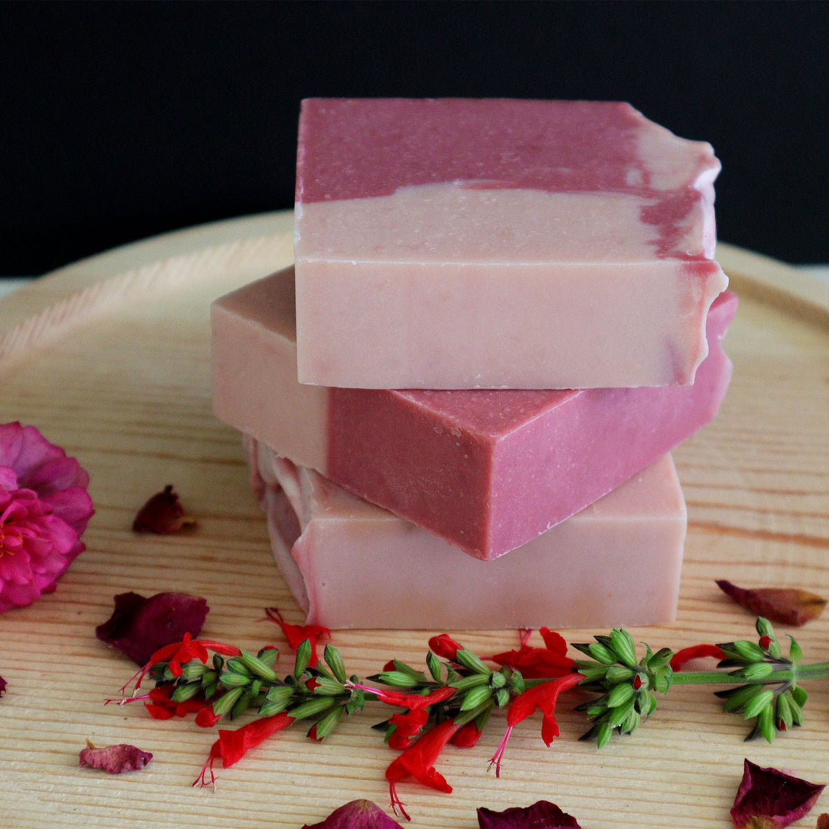 Peony Blush Bar Soaps | Pink and Rose Pink Artisan Soap | Pink Lovers Soap