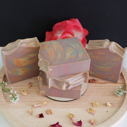 Rustic Rainbow Twirl Bar Soap | Artisan Body Bar Soaps